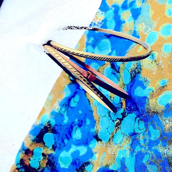 3pc Jewelry Set »So_Stylish_So_VTG Pretty BÖhÖ Bronzed Bohemian Bangle Bracelets - Picture 8 of 16